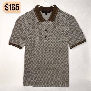 ✨✨✨✨SOLD✨✨✨✨Gucci Authentic Mens RARE Diamond Striped Slim Fit Polo Shirt Large